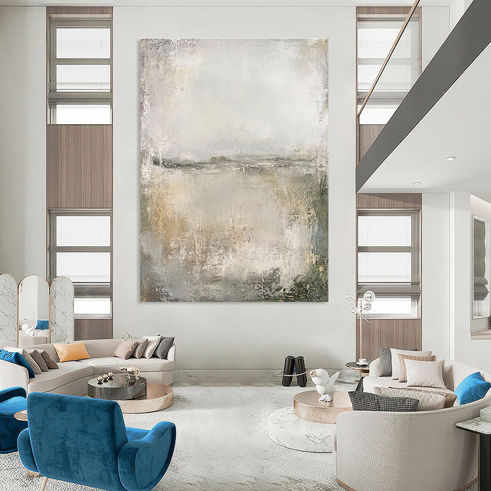 Misty Landscape Abstract - Ethereal Minimalist Abstract Painting GAB0655