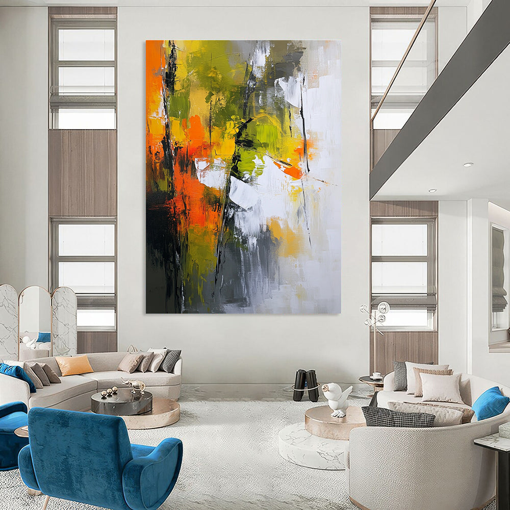 Colorful Abstract Landscape Painting for Creative Coworking Spaces GAB1206