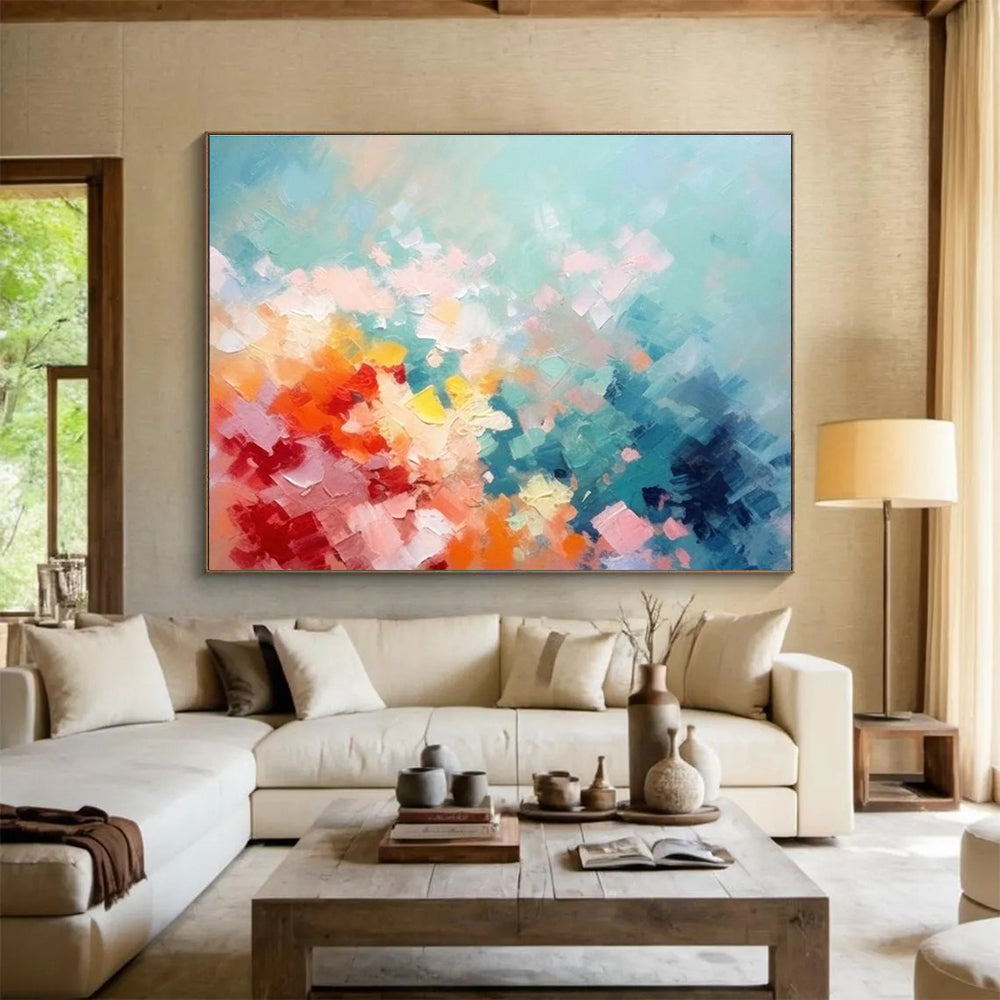 Pastel Abstract Mosaic Painting for Charming Spaces YHT057