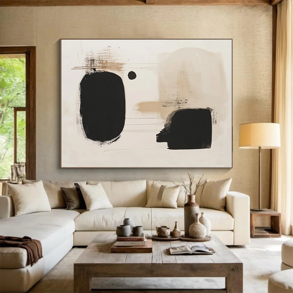 Earthy Tones and Drips Abstract Painting with Raw Expressiveness WINK173