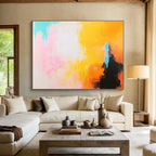 Vibrant Color Explosion Abstract Painting with Energetic Brushstrokes ABS413