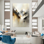 Abstract Mountain Range Painting for Modern Ski Lodge Interiors GAB1162