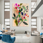 Colorful Floral Abstract - Whimsical Botanical Abstract Art GAB0477
