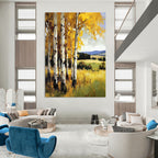 Yellow Birch Forest Painting of Autumnal Warmth GAB0149