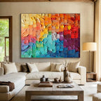 Rainbow Palette Abstract Painting for Creative Children's Playrooms YHT299