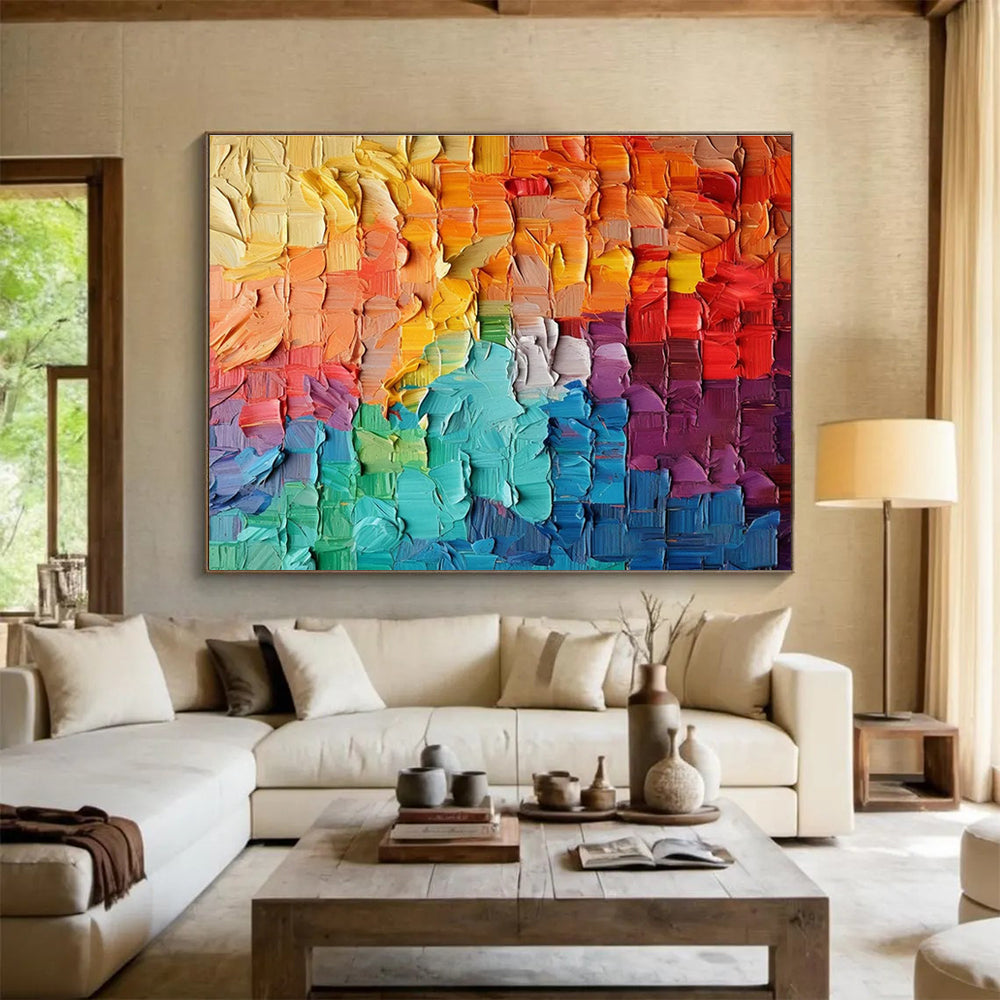 Rainbow Palette Abstract Painting for Creative Children's Playrooms YHT299