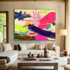 Vibrant Abstract Forms Painting with Bold Vitality WINK313