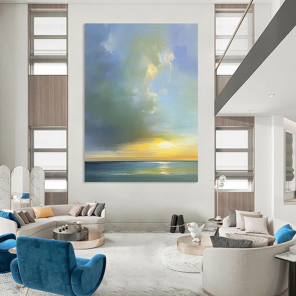 Calm Sea Sunset - Minimalist Landscape Abstract Painting GAB0632