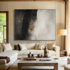 Gray - Black Abstract Landscape Painting with Mysterious Atmosphere WINK428