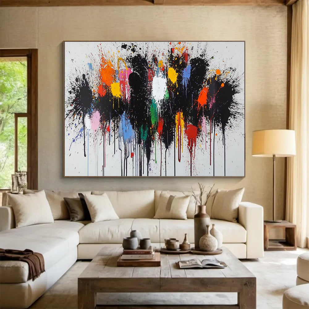 Color Splash Abstract Painting for Creative Studios YHT193