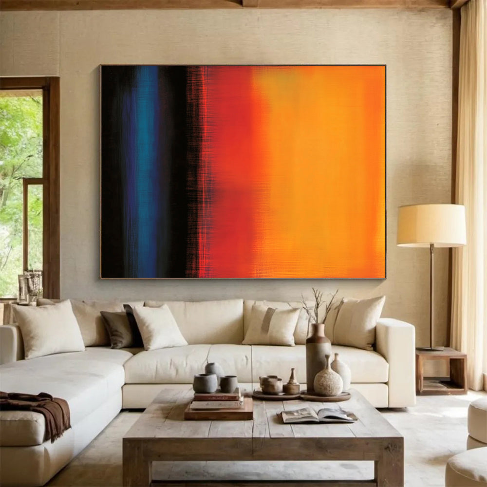 Sunset Gradient Abstract Painting with Soothing Color Flow WINK490