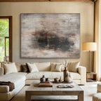 Gray and Brown Textured Abstract Painting with Rustic Charm WINK282