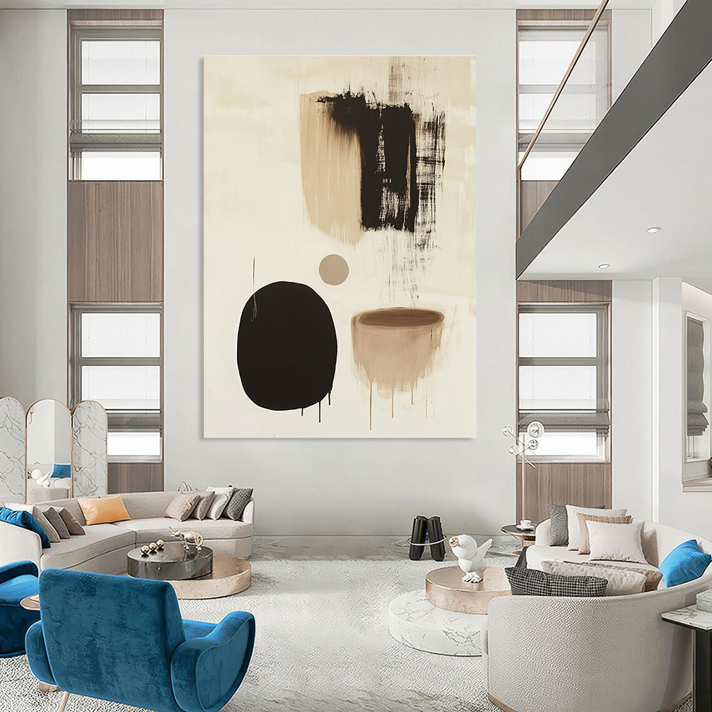 Neutral Tones Abstract Painting of Subtle Sophistication GAB0207