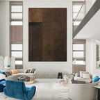 Minimalist Brown Abstract Painting for Contemporary Art Galleries HENG512