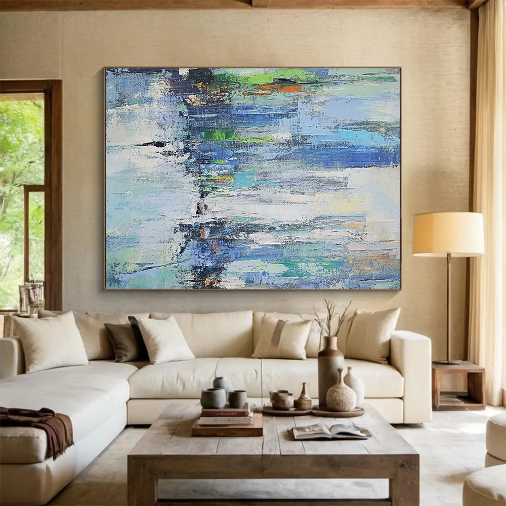 Colorful Abstract Cityscape Painting with Vibrant Energy WINK386