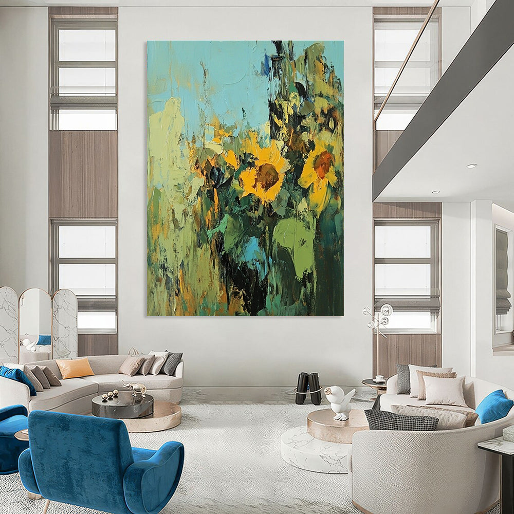 Sunflower Abstract Painting for Cheerful Kitchens GAB0796