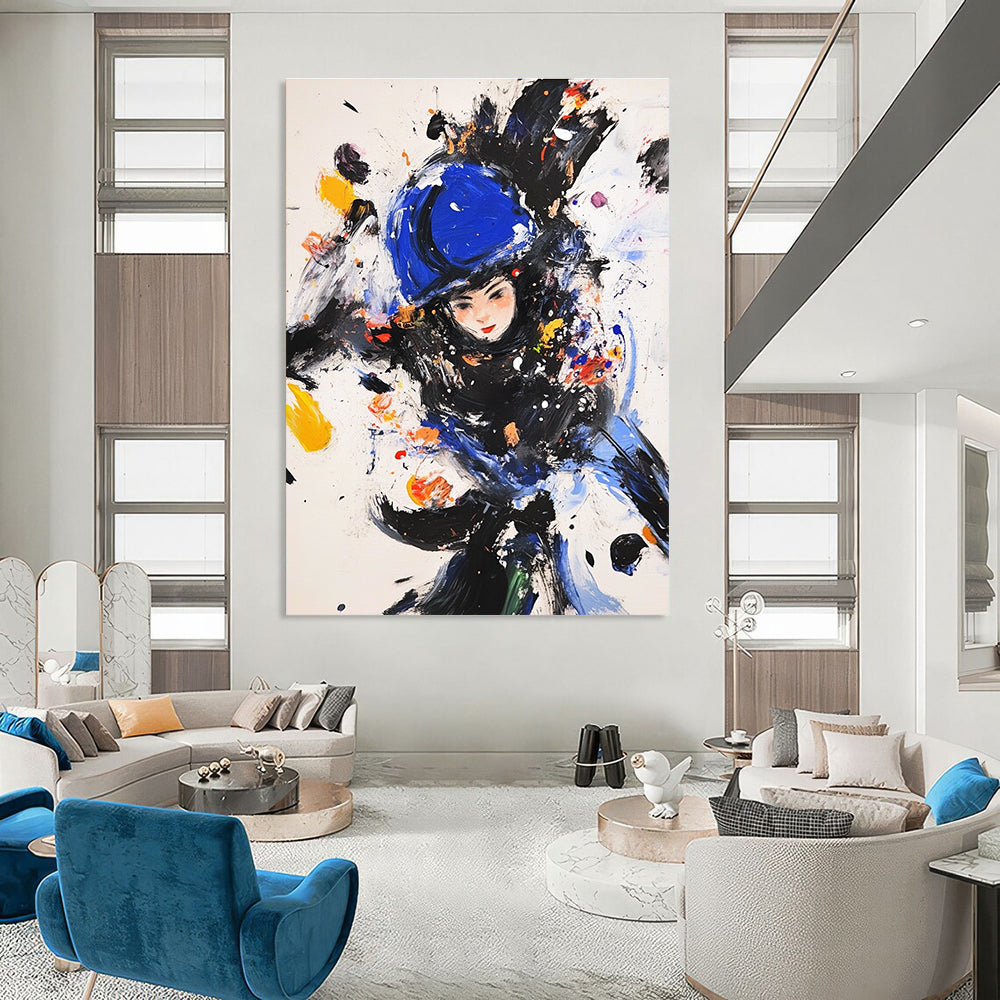 Colorful Abstract Figure Painting for Artistic Living Spaces GAB1110