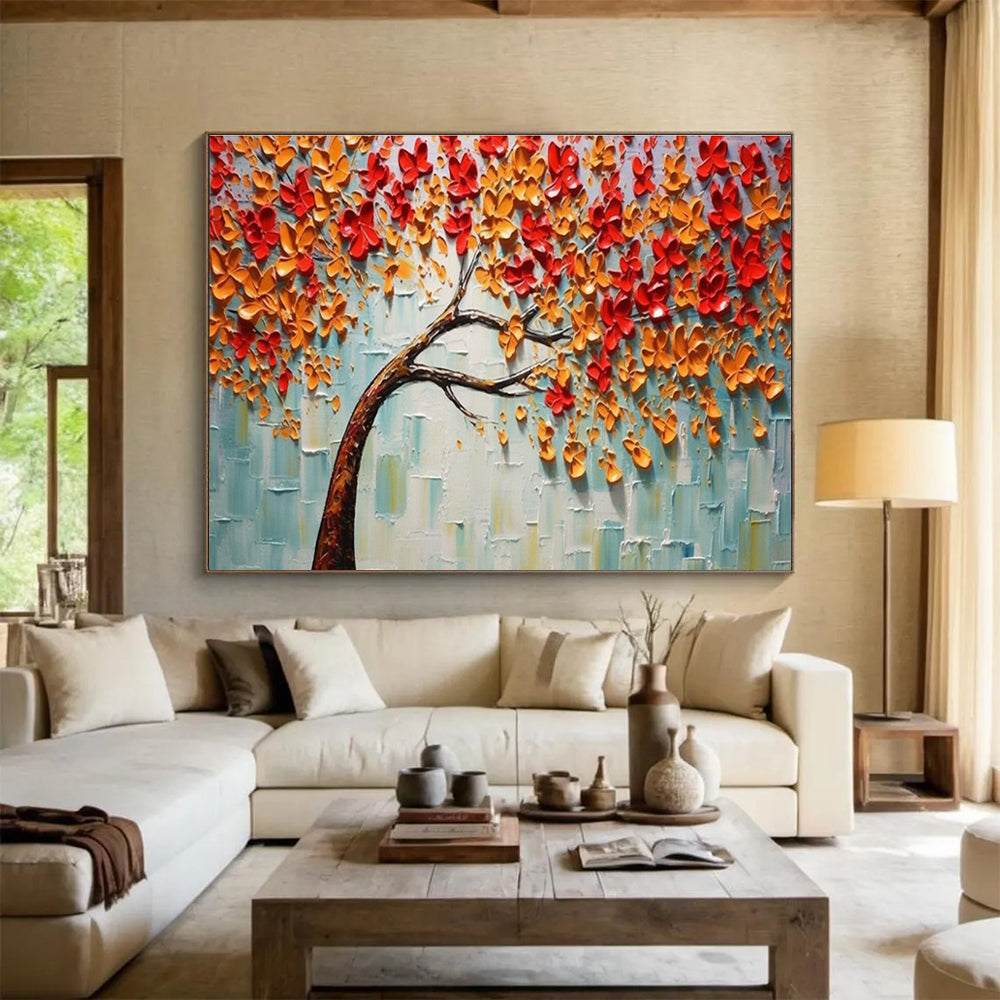 3D Flowering Tree Abstract Painting for Garden - Themed Cafes YHT168