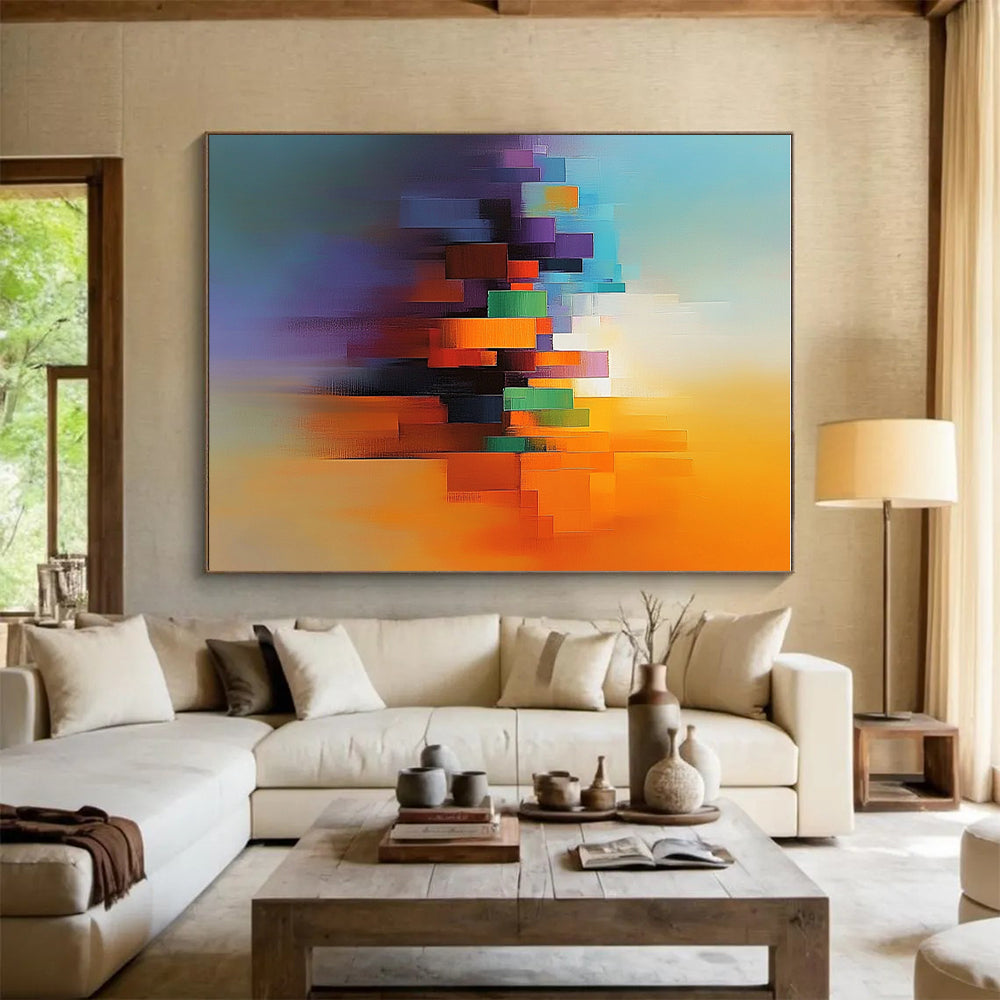 Colorful City Abstract Painting with Optimistic Vibe WINK449
