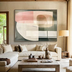 Transparent Abstract Shapes Painting with Delicate Charm WINK746