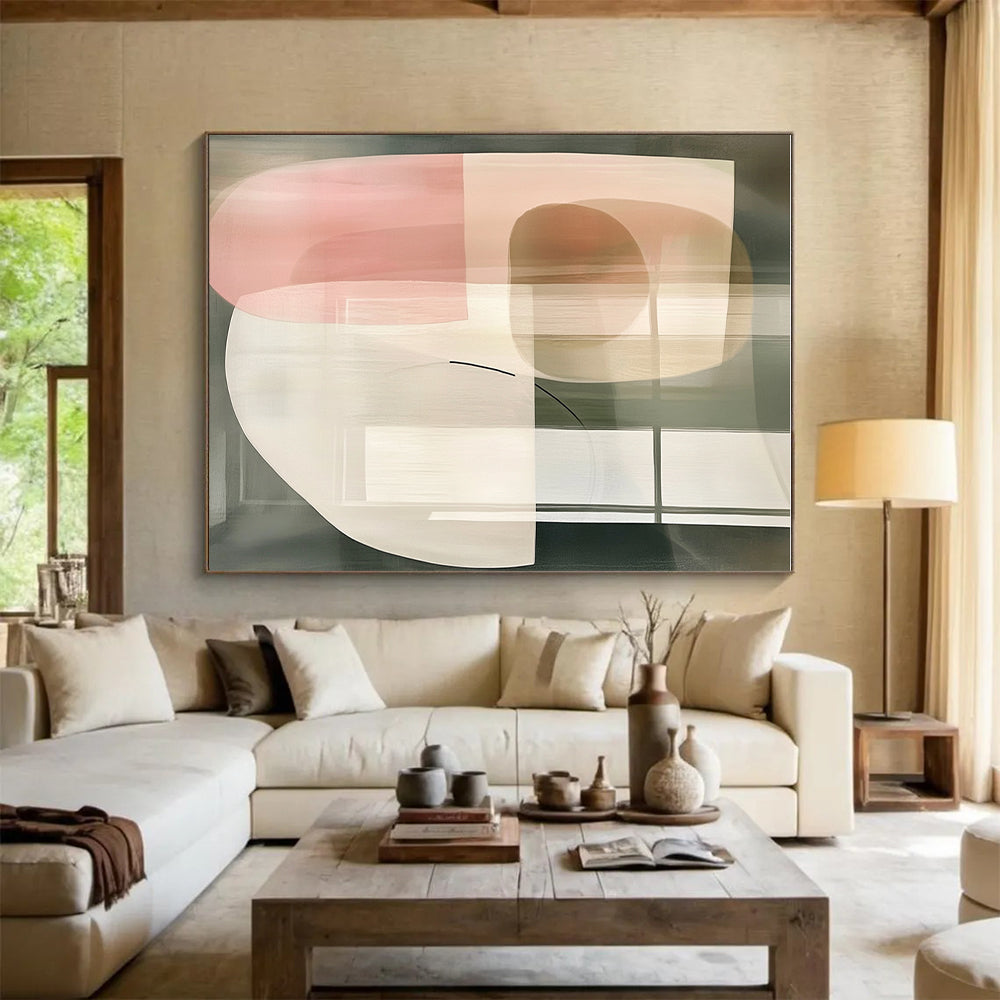 Transparent Abstract Shapes Painting with Delicate Charm WINK746