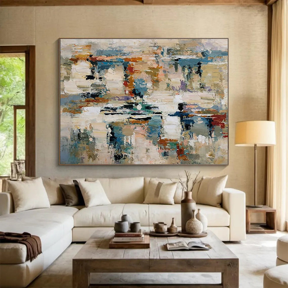 Colorful Abstract Mosaic Painting for Vibrant Interiors YHT012
