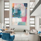 Bright Geometric Mix Modern Graphic Abstract Painting GAB0243