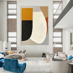 Simple Geometric Abstract Painting for Scandinavian - Styled Homes GAB1098