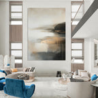 Misty Coastal Abstract Painting for Serene - Styled Bedrooms GAB1061
