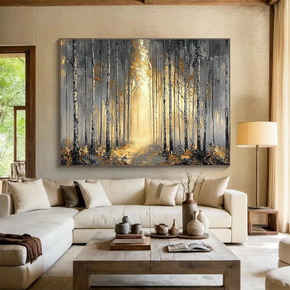 Misty Forest Abstract Painting for Nature - Themed Spas YHT159