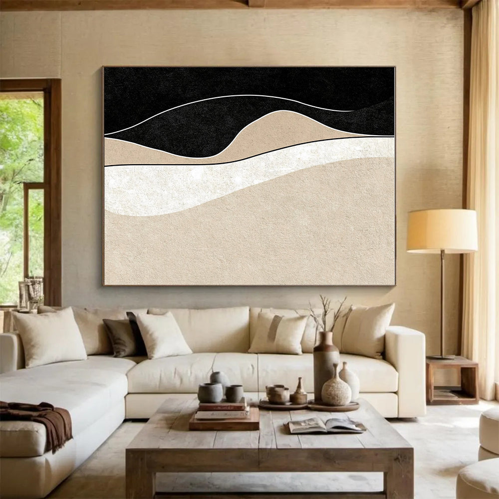 Curved Neutral Shapes Abstract Painting with Elegant Simplicity WINK098
