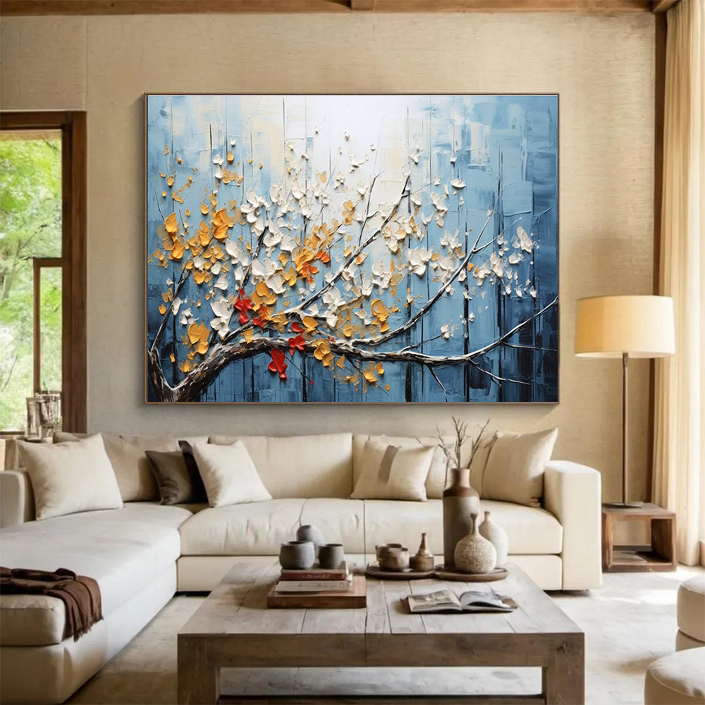 3D Blossom Tree Abstract Painting for Elegant Living Rooms YHT160