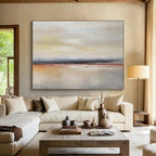Minimalist Sunset Stripes Abstract Painting for Minimalist Interiors YHT018