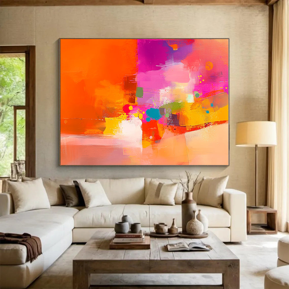 Colorful Abstract Burst Painting with Vibrant Energy WINK533