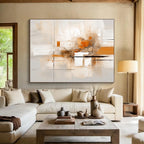 Light Tones Abstract Painting for Airy Spaces YHT096