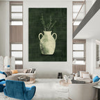 Vase with Greenery Minimalist Still Life Abstract Painting GAB0220