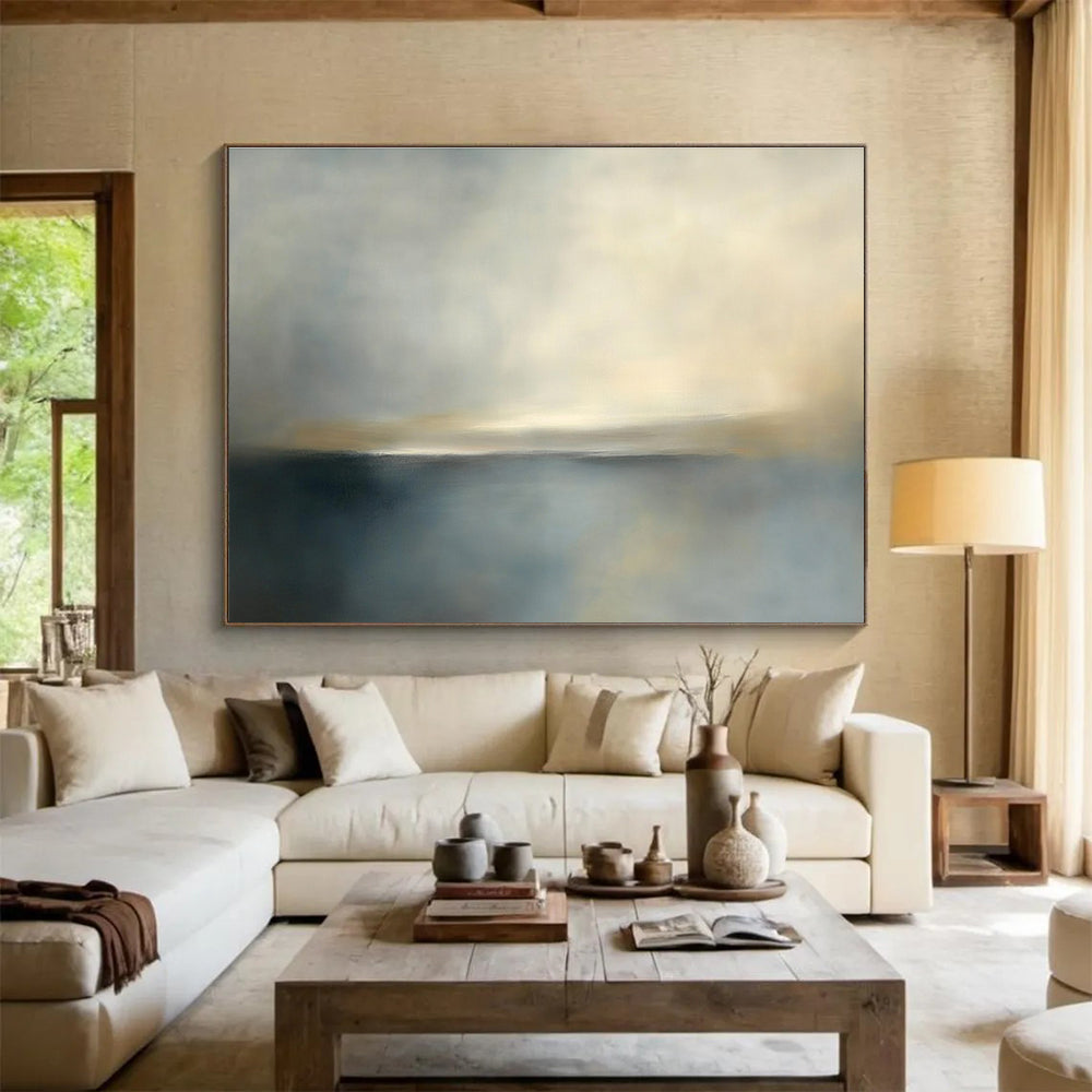 Blurred Horizon Abstract Painting with Soft Focus ABS239