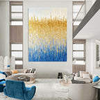 Golden Reeds Abstract Painting for Luxurious Decor GAB0708
