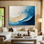 Textured Wave Abstract Painting with Dynamic, Tactile Layers ABS526