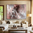 Pink Gray Abstract Painting with Subtle Drama WINK770