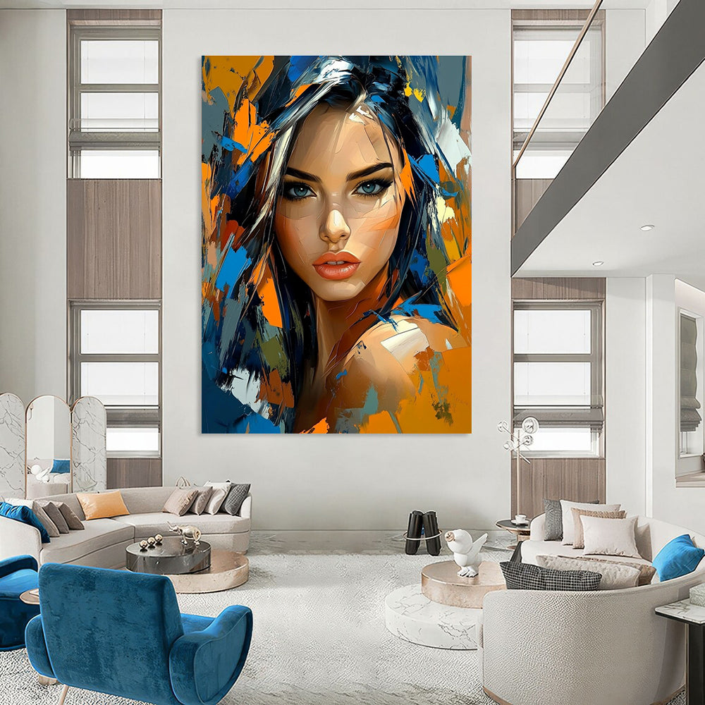 Colorful Portrait Abstract Painting for Modern Art Lounge Spaces GAB1309