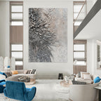 Textured Gray Roots Abstract Painting GAB0309