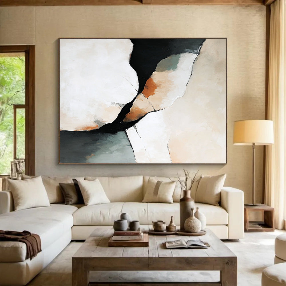 Abstract Rock Forms Painting with Subtle Earth Tones WINK441