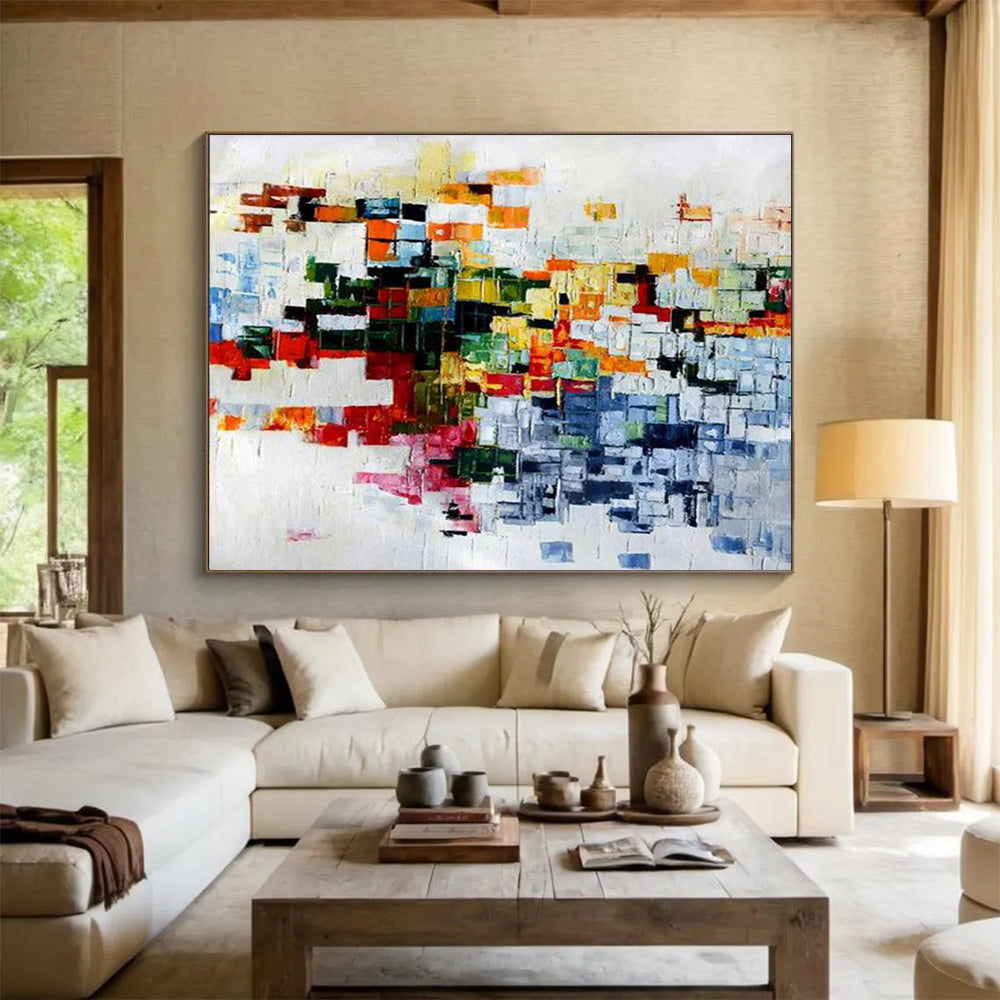 Colorful Pixel Abstract Painting for Tech - Startup Offices YHT286