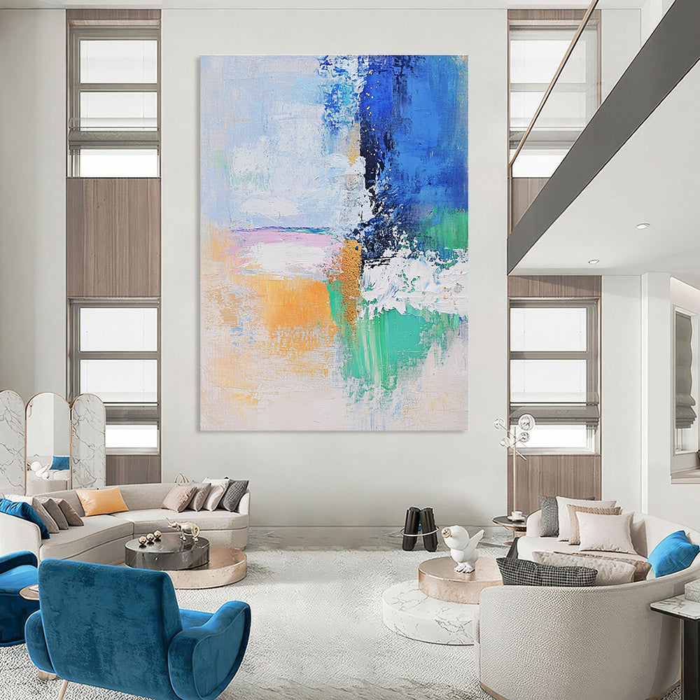 Colorful Abstract Composition Painting for Creative Art Studios GAB0808