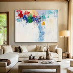 Colorful Splashed Abstract Painting with Lively Energy WINK701