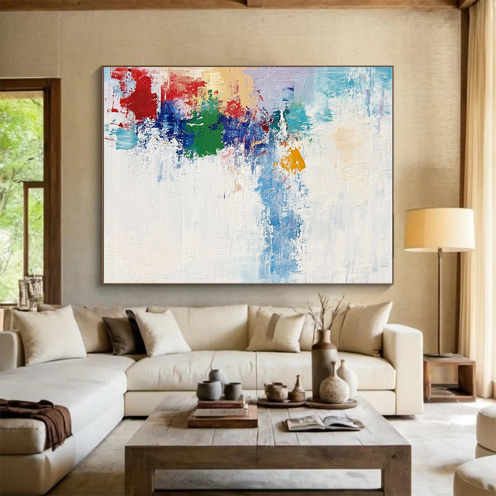 Colorful Splashed Abstract Painting with Lively Energy WINK701