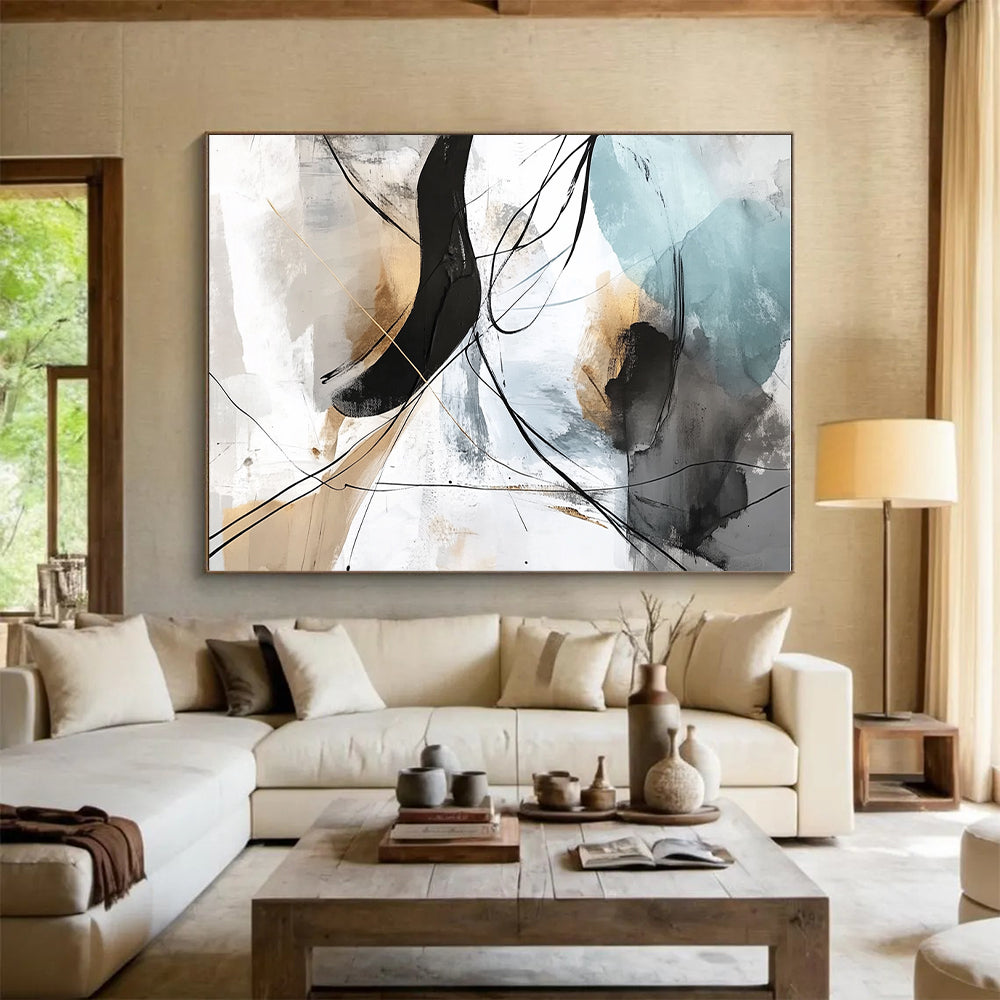 Line - Color Abstract Fusion Painting with Creative Rhythm WINK448