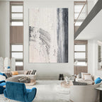 Gray - White Textured Abstract Detail Painting for Art - Centric Nooks HENG399