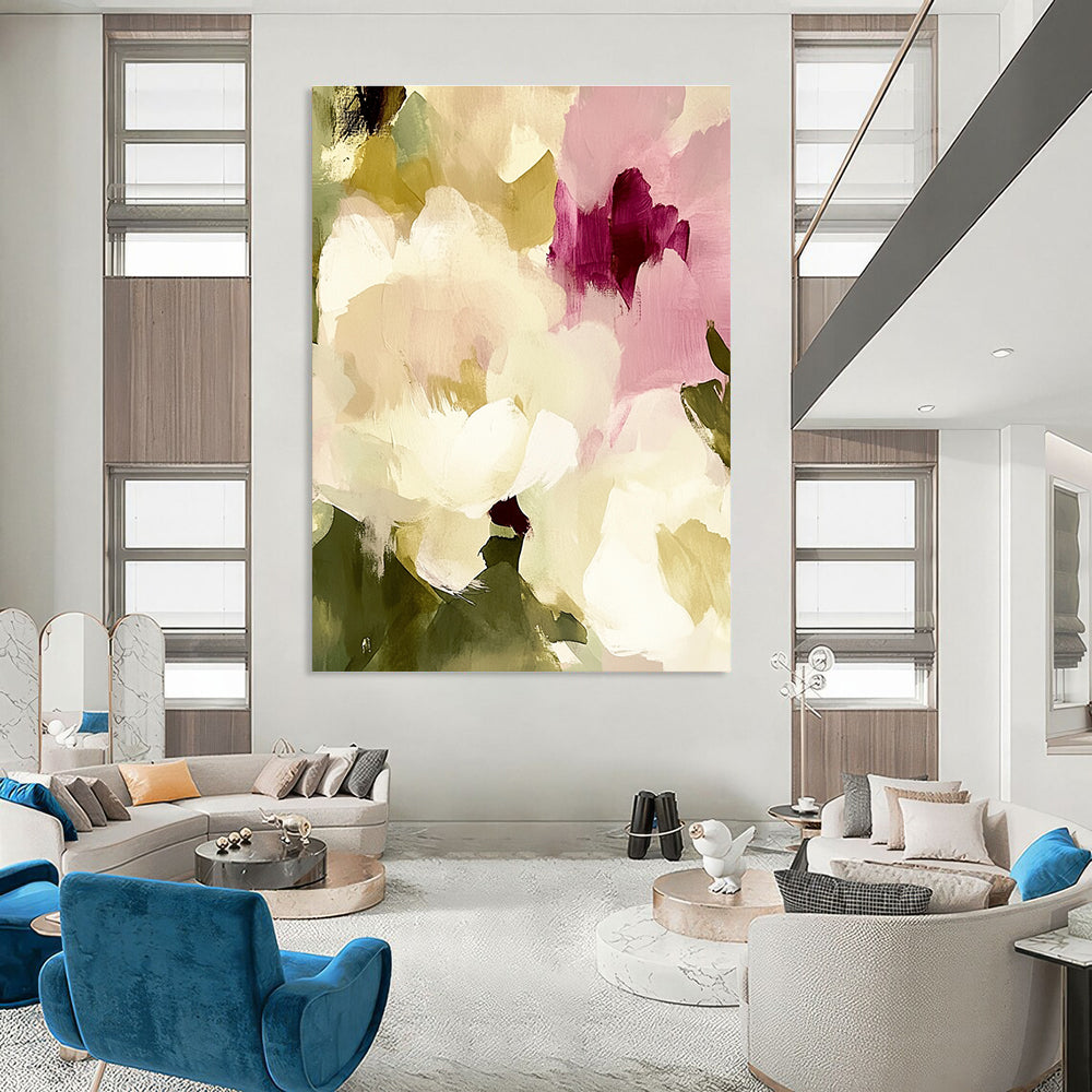 Blended Floral Abstract - Dreamy Color - Block Floral Art GAB0494